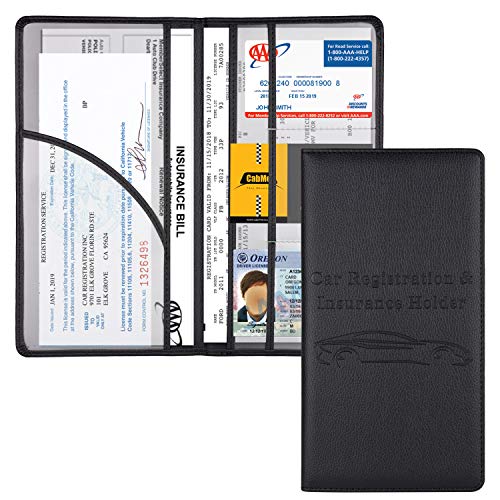 Cacturism Car Registration and Insurance Holder with Magnetic Shut, Vehicle ...