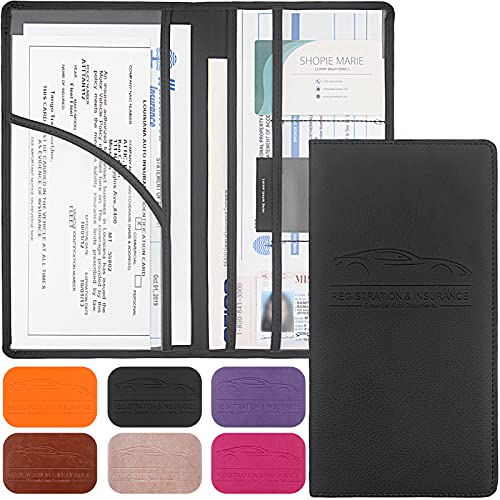 LumiMokki Premium Car Registration & Insurance Card Holder with Magnetic ...