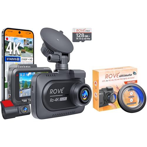 ROVE R2-4K Dual Dash Cam | CPL Filter