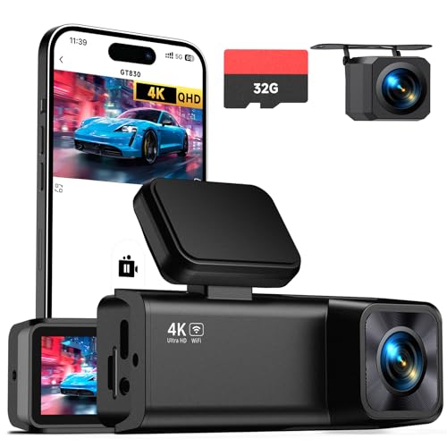 E-YEEGER Dash Cam Front and Rear, 4K+1080P Dual Channel Dash ...